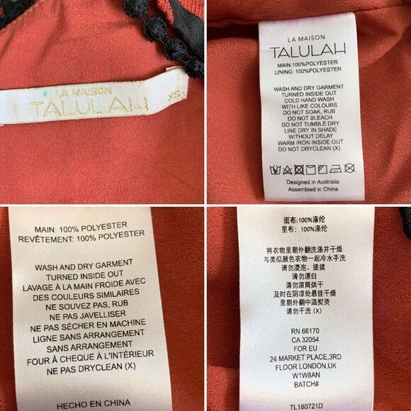 La Maison Talulah Viletta Mini Dress Rust, Black Size XS‎ - Picture 10 of 12